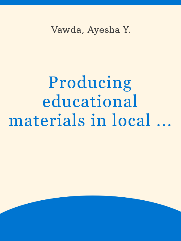 Producing educational materials in local languages: costs from